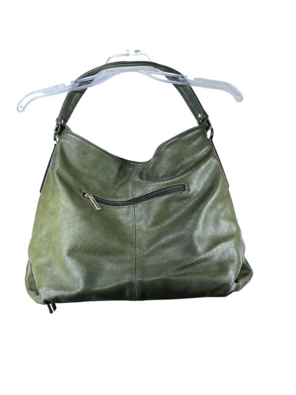 Charming Charlie Womens Green Hobo Handbag Shoulder Bag Purse Striped Lining - Picture 2 of 14